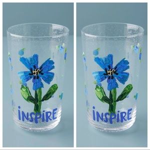 2 Anthropologie Carolyn Gavin Inspire Juice Glass